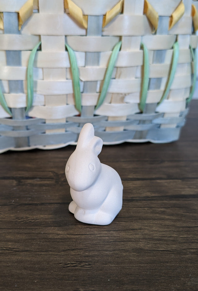 Rabbit Tiny Topper Unpainted Pottery Bisque