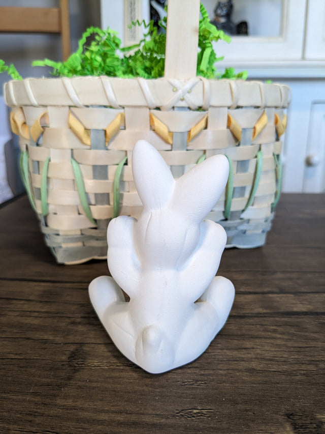 Hoppy bunny unpainted pottery bisque