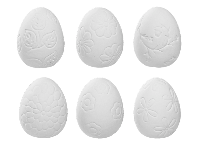 Textured Easter egg set